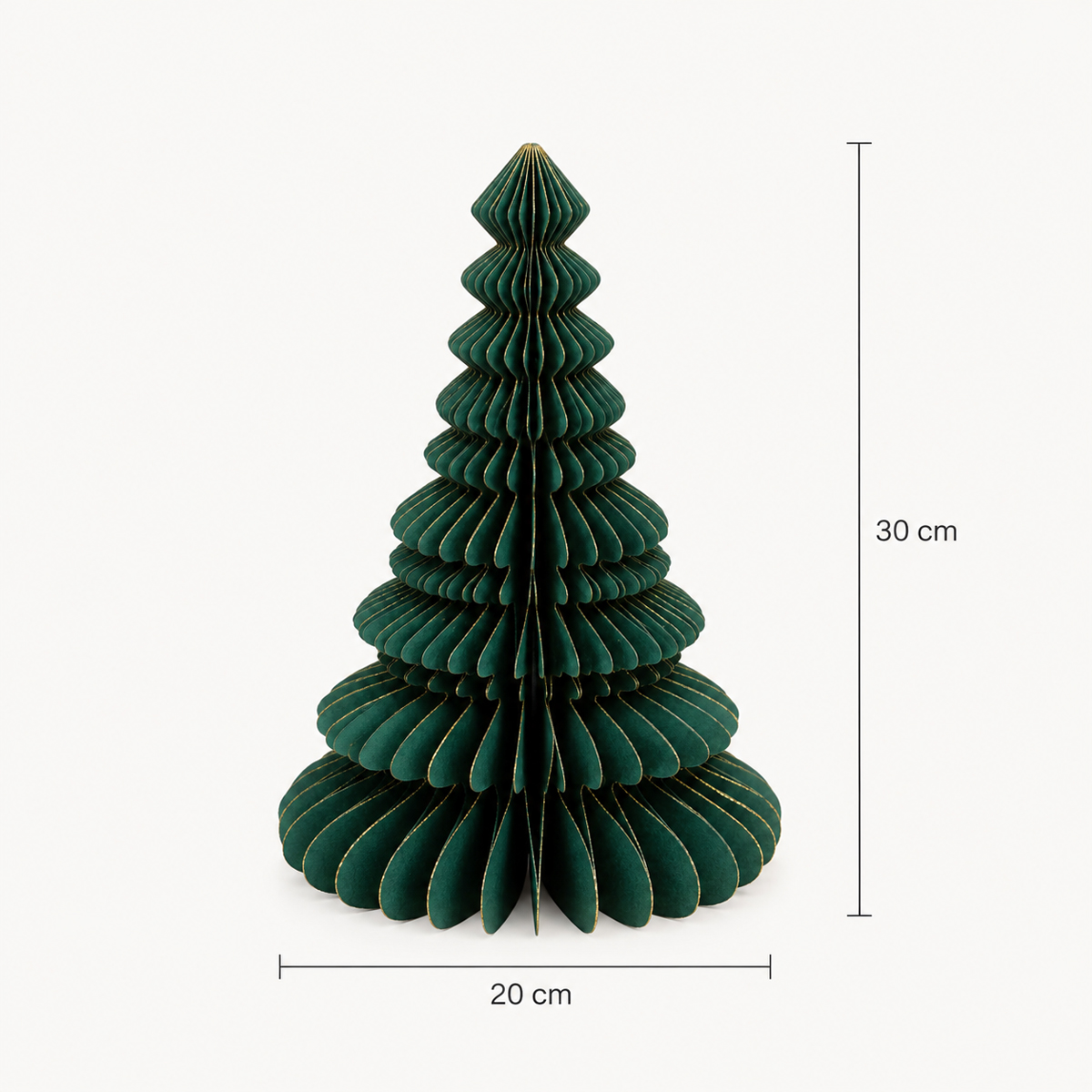 &Aacute;rvore de natal origami verde 30cm