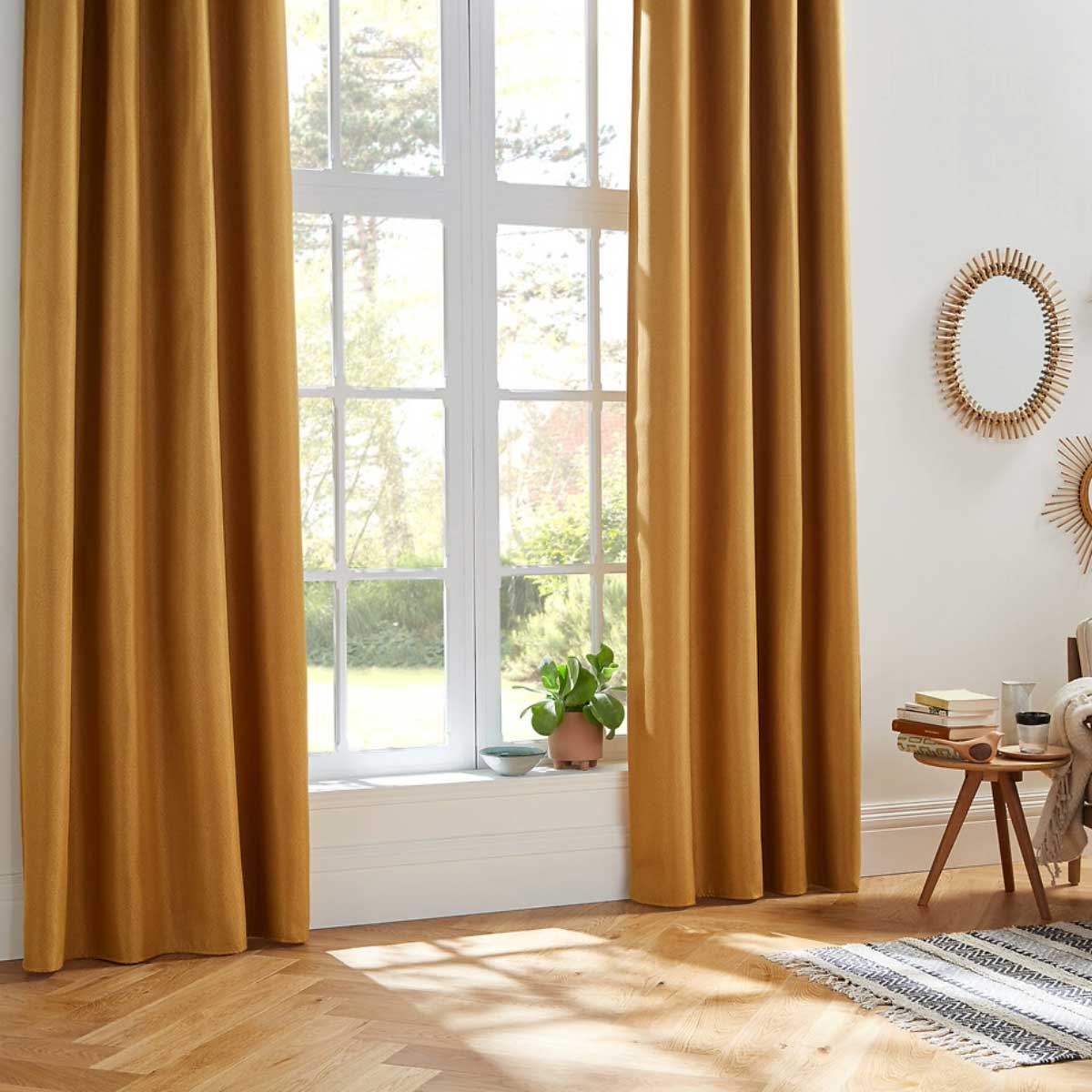 Cortina ELENA opaca ocre 140x260cm
