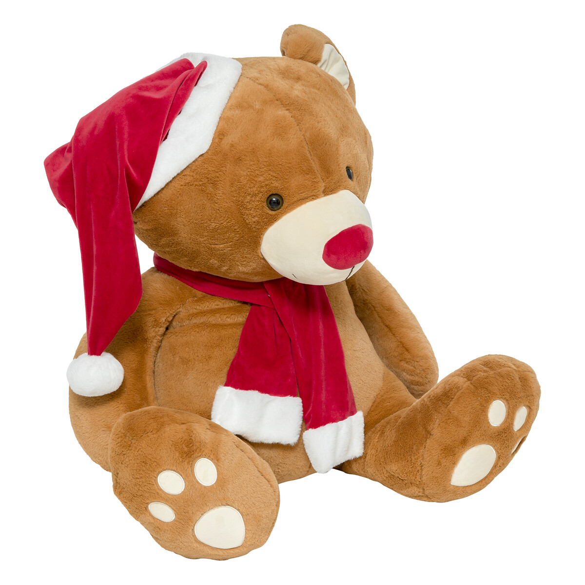 Figura boneco de ursinho com gorro e cachecol 100cm