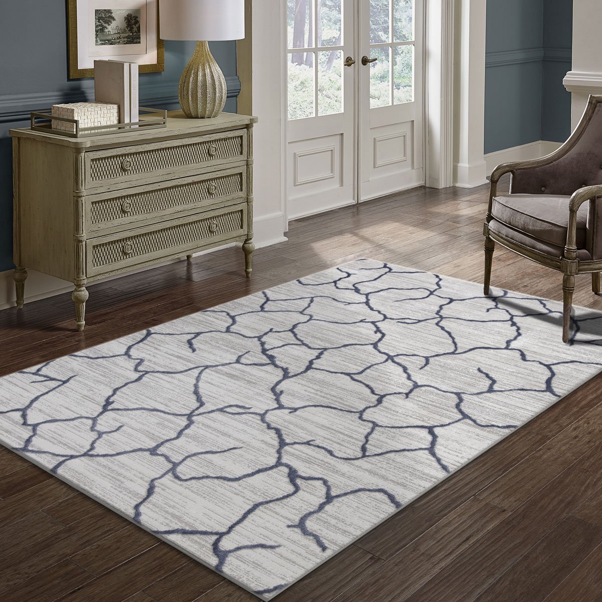 Tapete WESTON cinza antracite 160x235cm