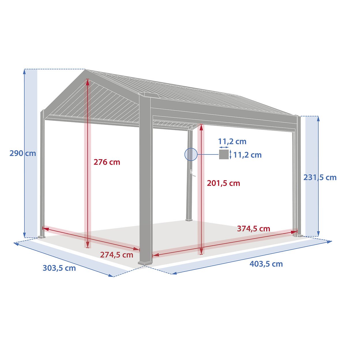 P&eacute;rgola ECOZIA bege/linho 4x3m