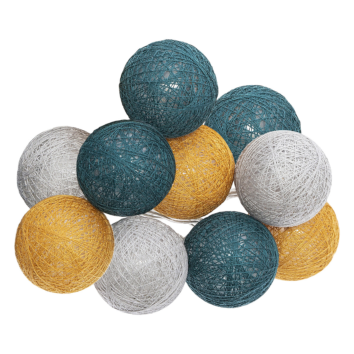 Grinalda luminosa multicolor com 10 bolas LED