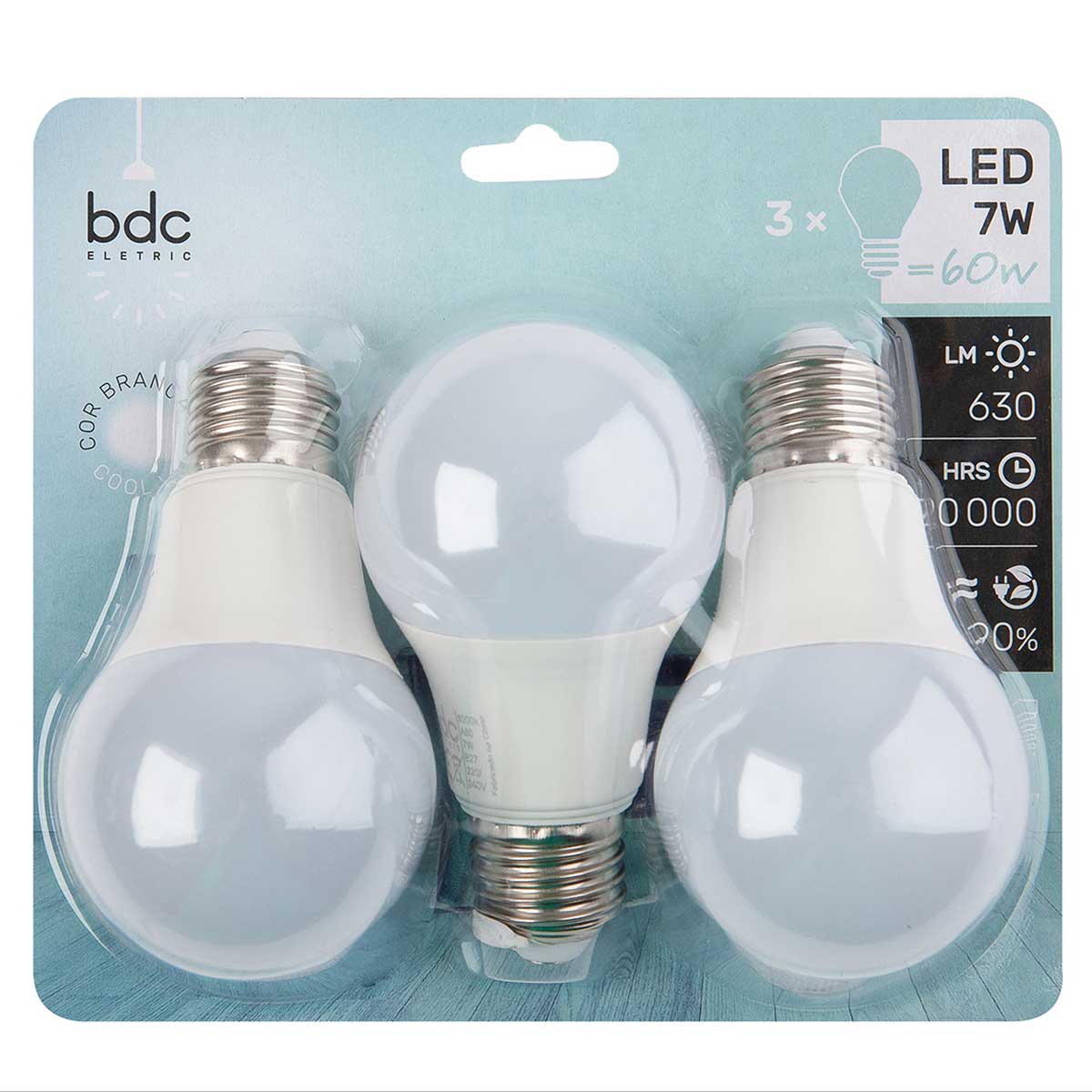 Pack de 3 l&acirc;mpadas led