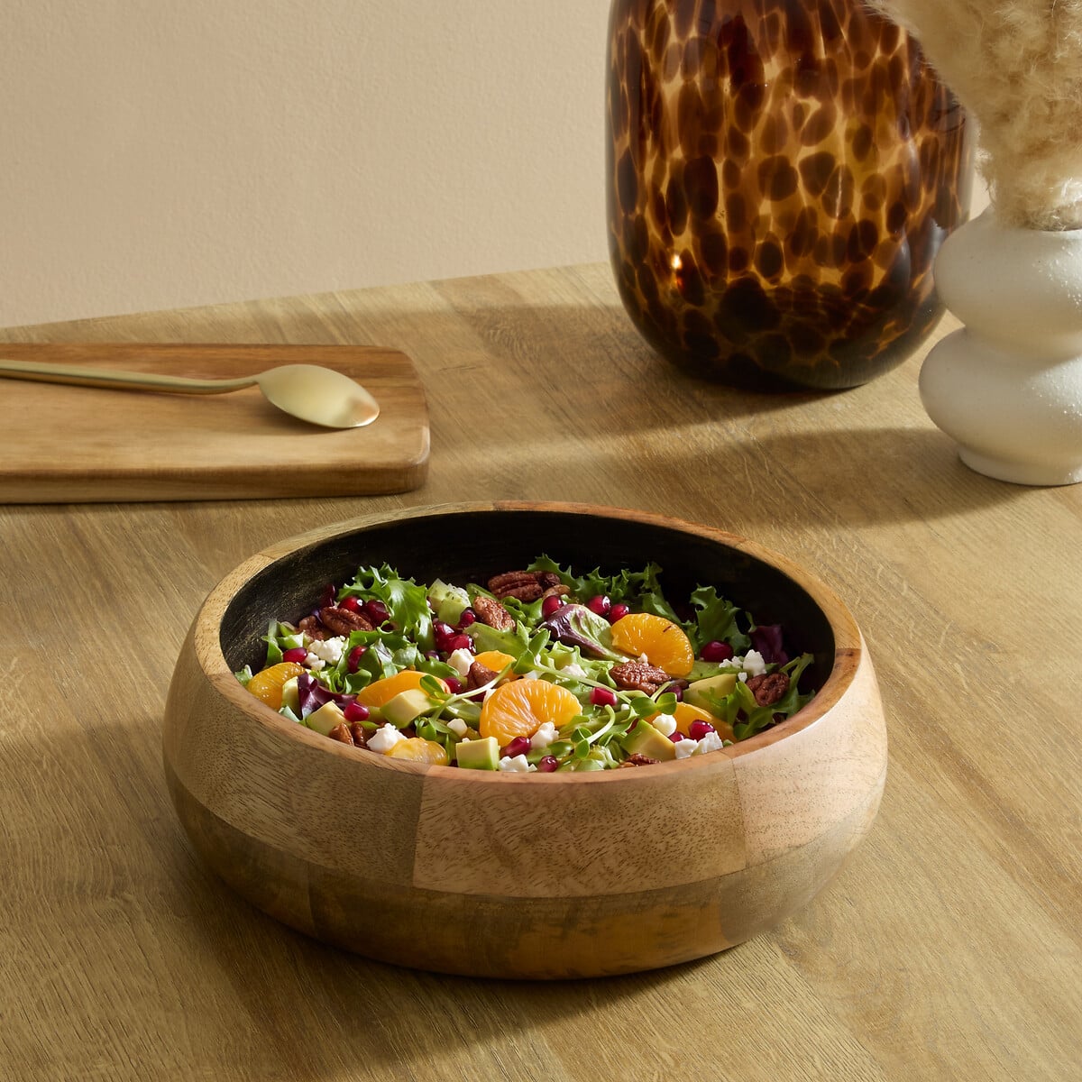 Saladeira AVA preta em madeira mango 25cm