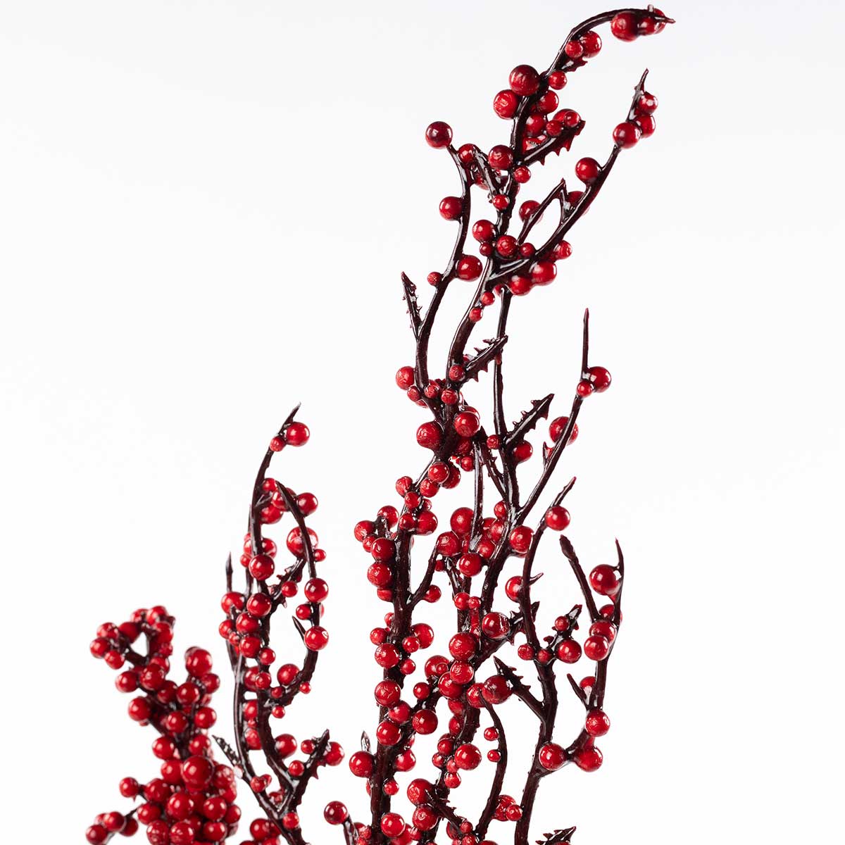 Haste com MINI bagas vermelhas 55cm,  Haste com MINI bagas vermelhas 55cm
