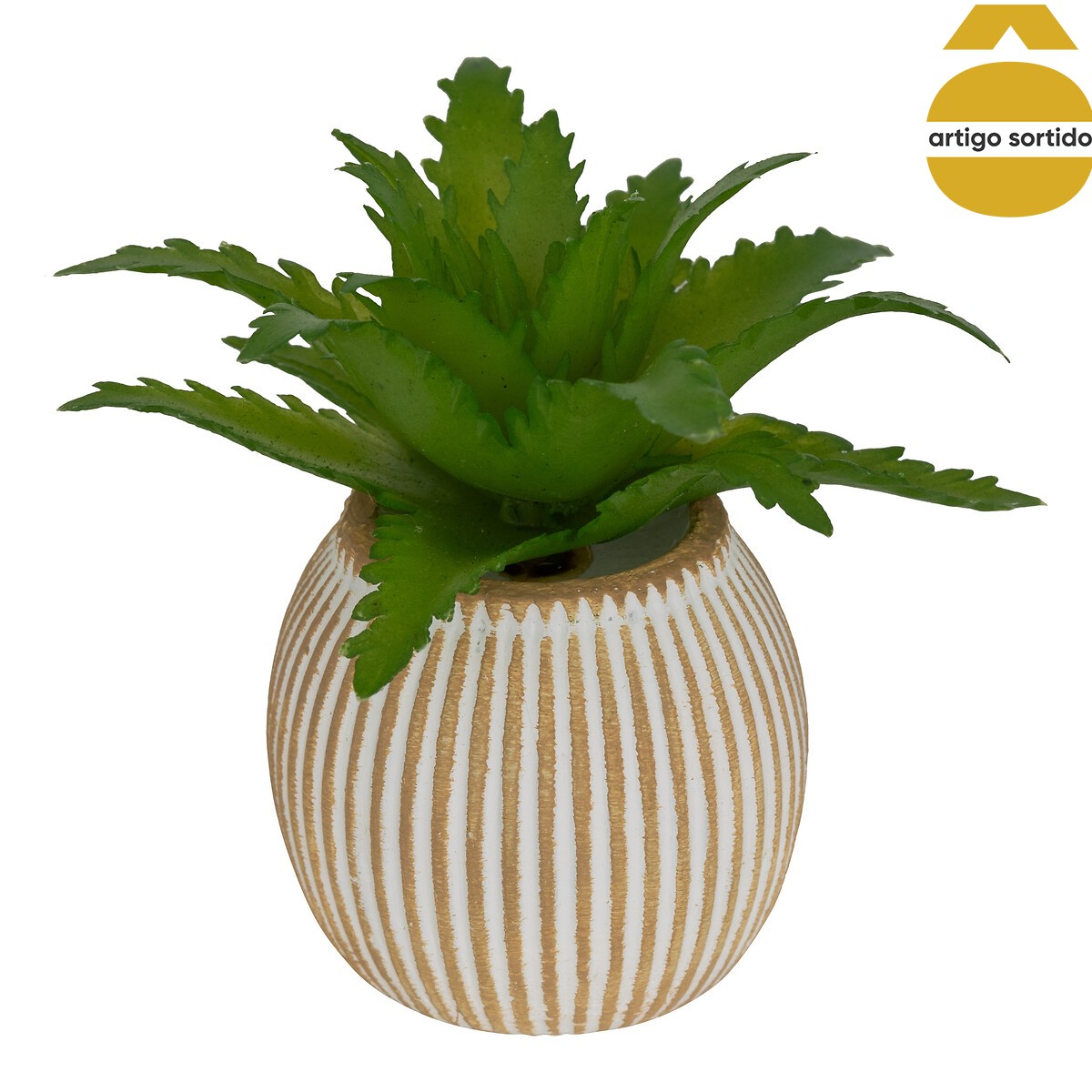 Vasinho com planta suculenta artificial 7cm