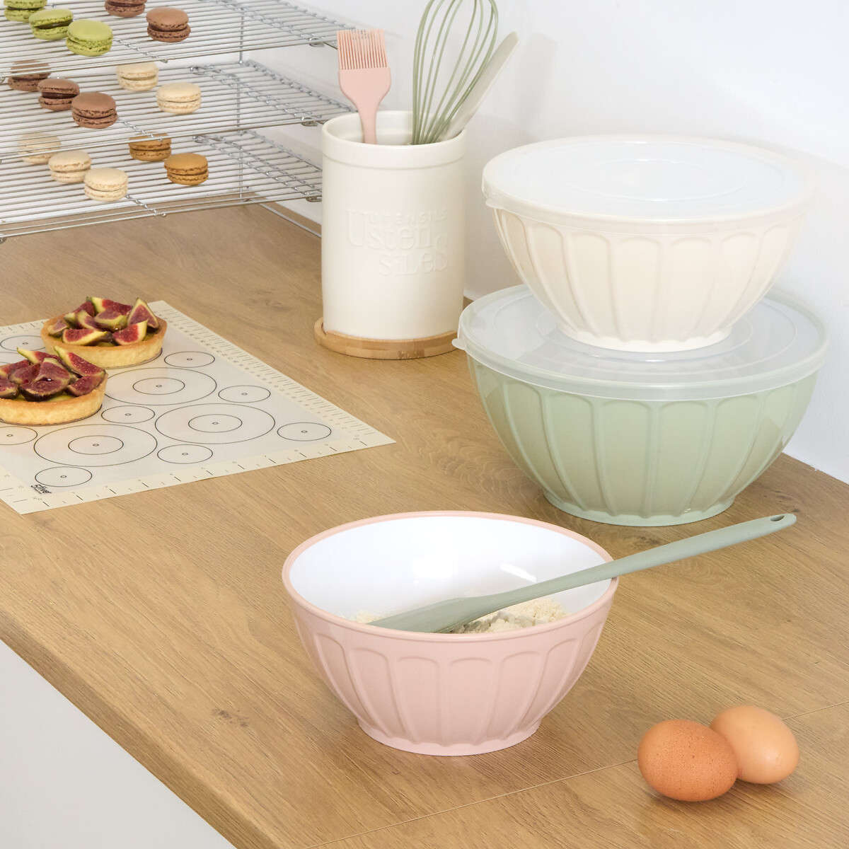 Conjunto de 3 caixas ESSEN com tampa