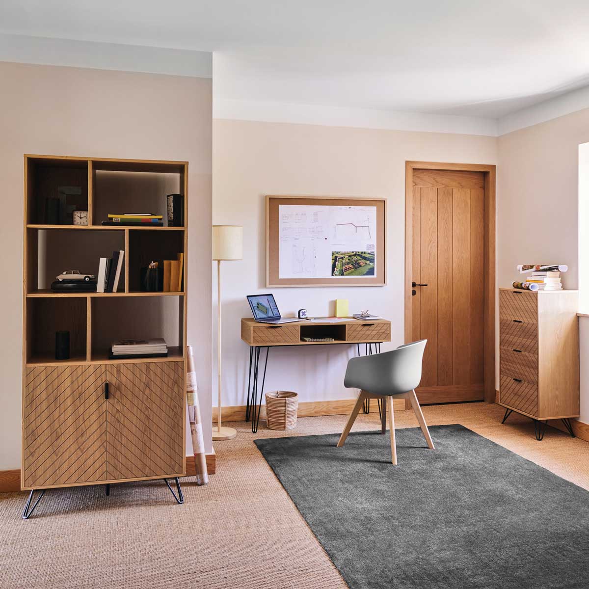 Tapete JOANNE cinza escuro 120x170cm