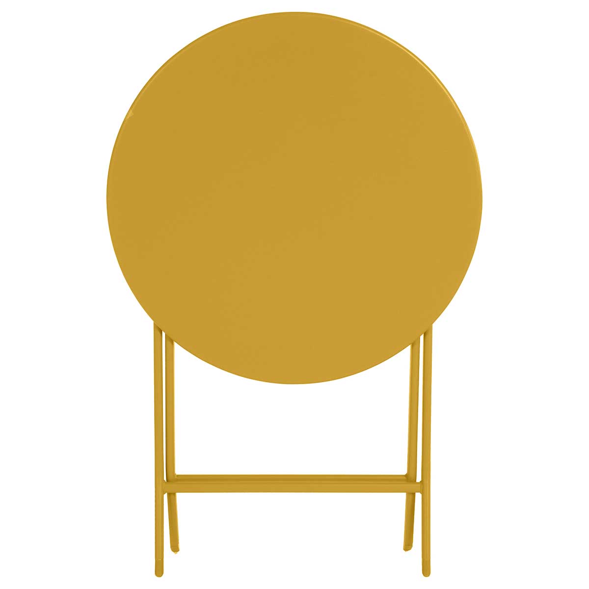 Mesa dobr&aacute;vel GREENSBORO redonda mostarda