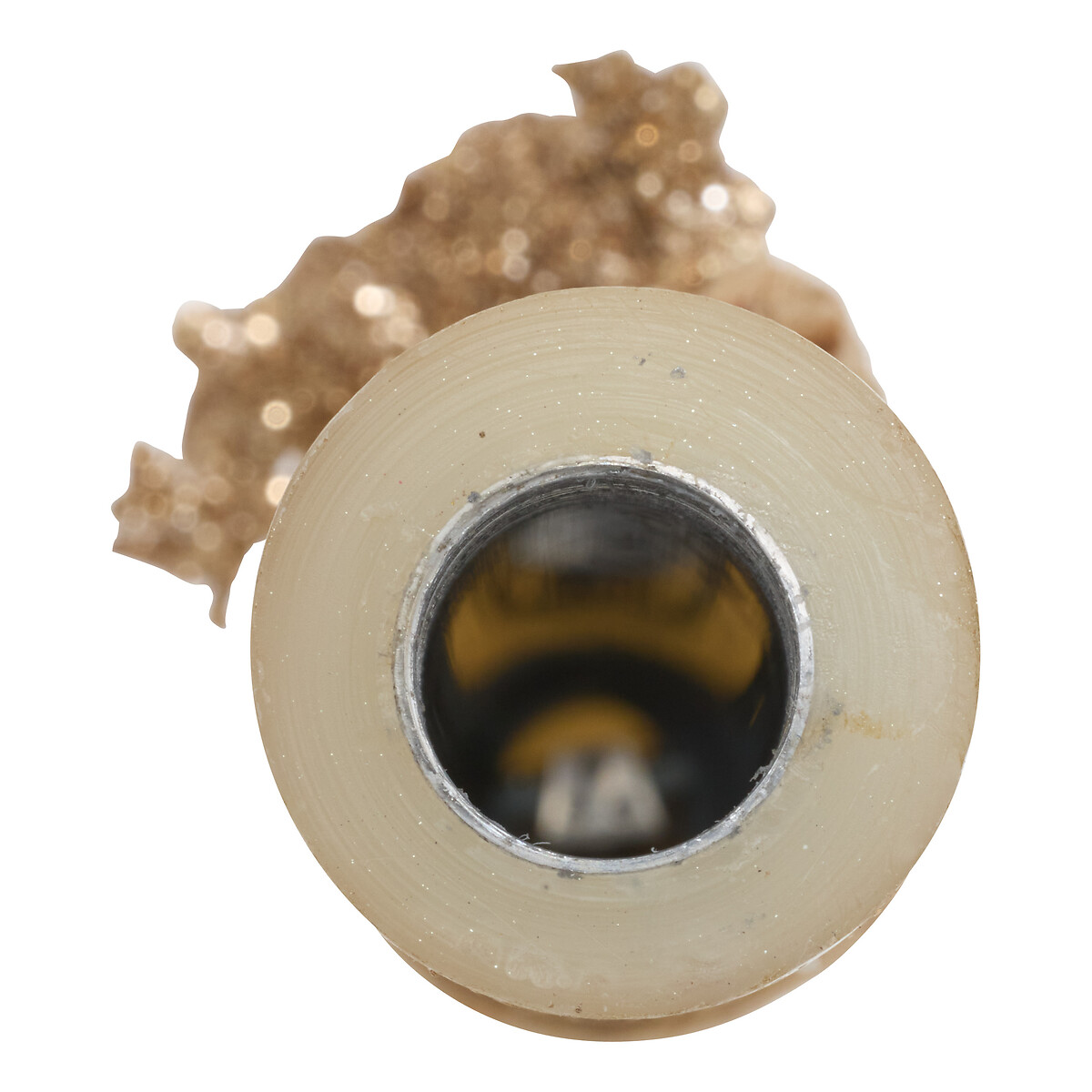 Conj. de 2 velas dourado com led