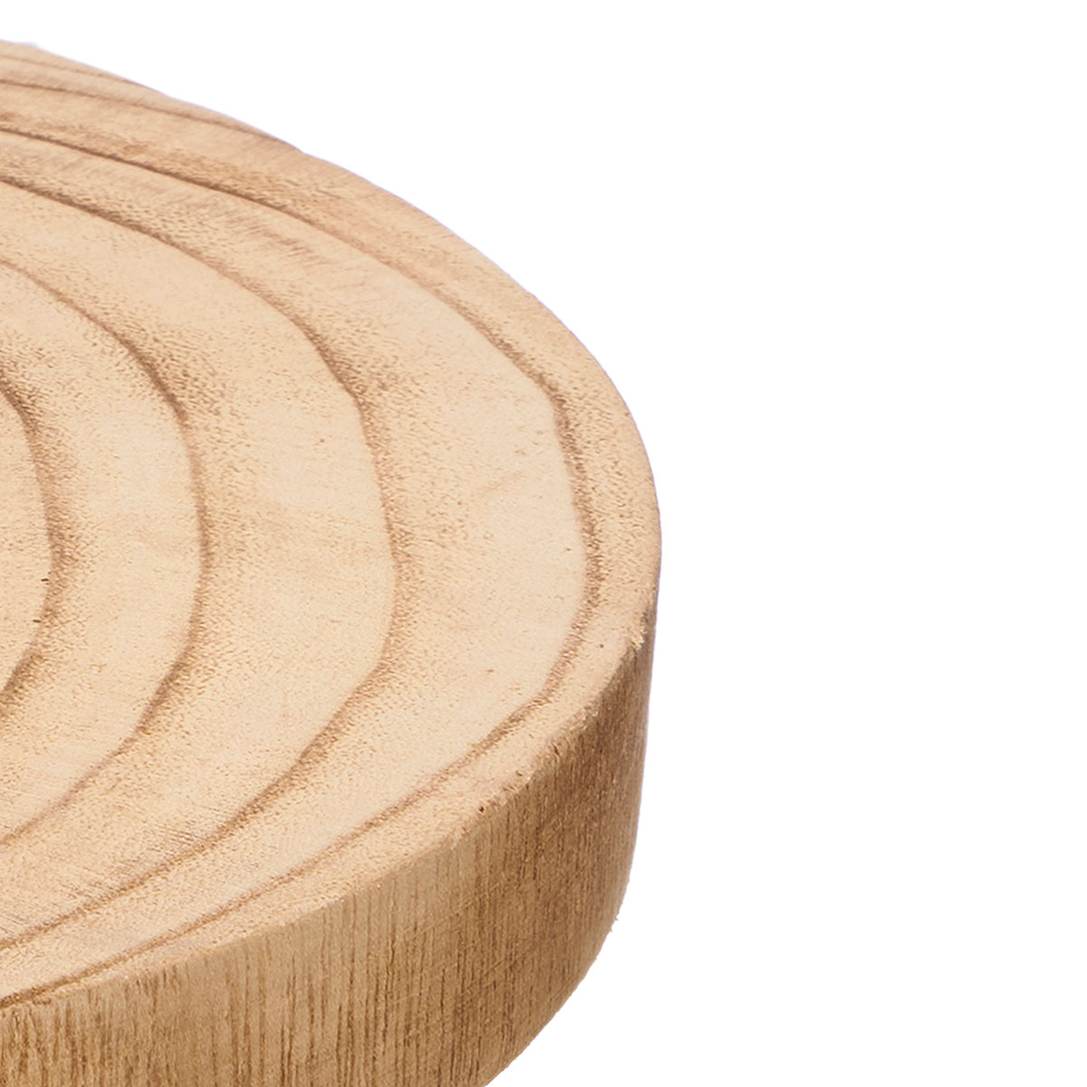 Base Redonda Em Madeira Queimada 28,5cm