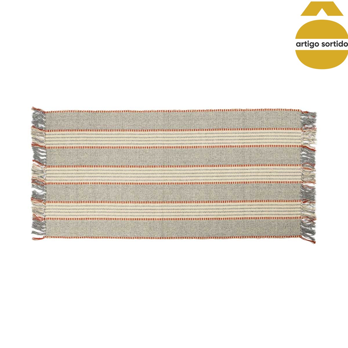 Passadeira FLOW 100% algod&atilde;o reciclado 60x200cm