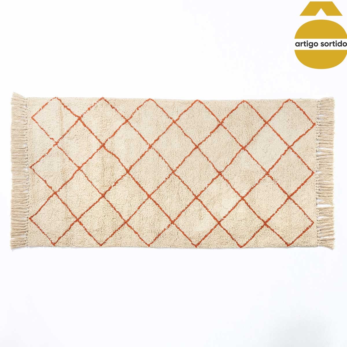 Tapete JOY de algod&atilde;o 70x120cm