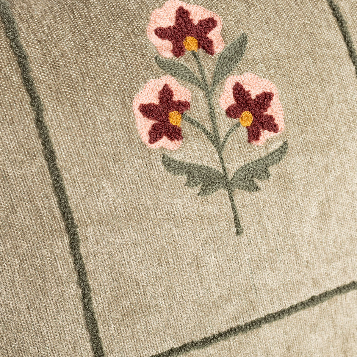 Almofada BOUQUET verde 50x50cm