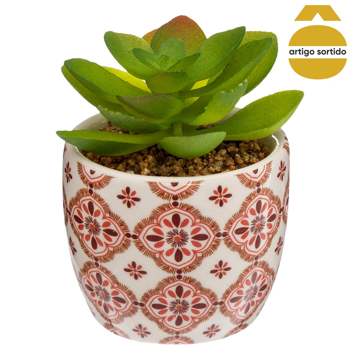 Vaso de porcelana com planta 9cm