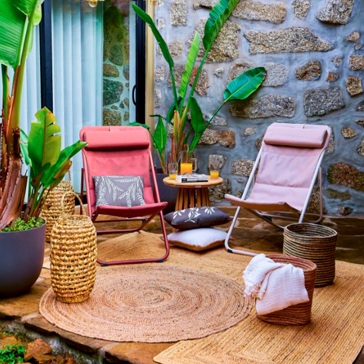 Cadeira relax MIRAEL lin/argile