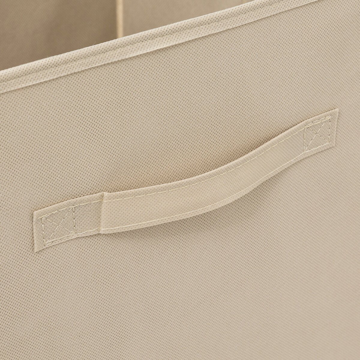 Caixa para arrumação bege com pega
