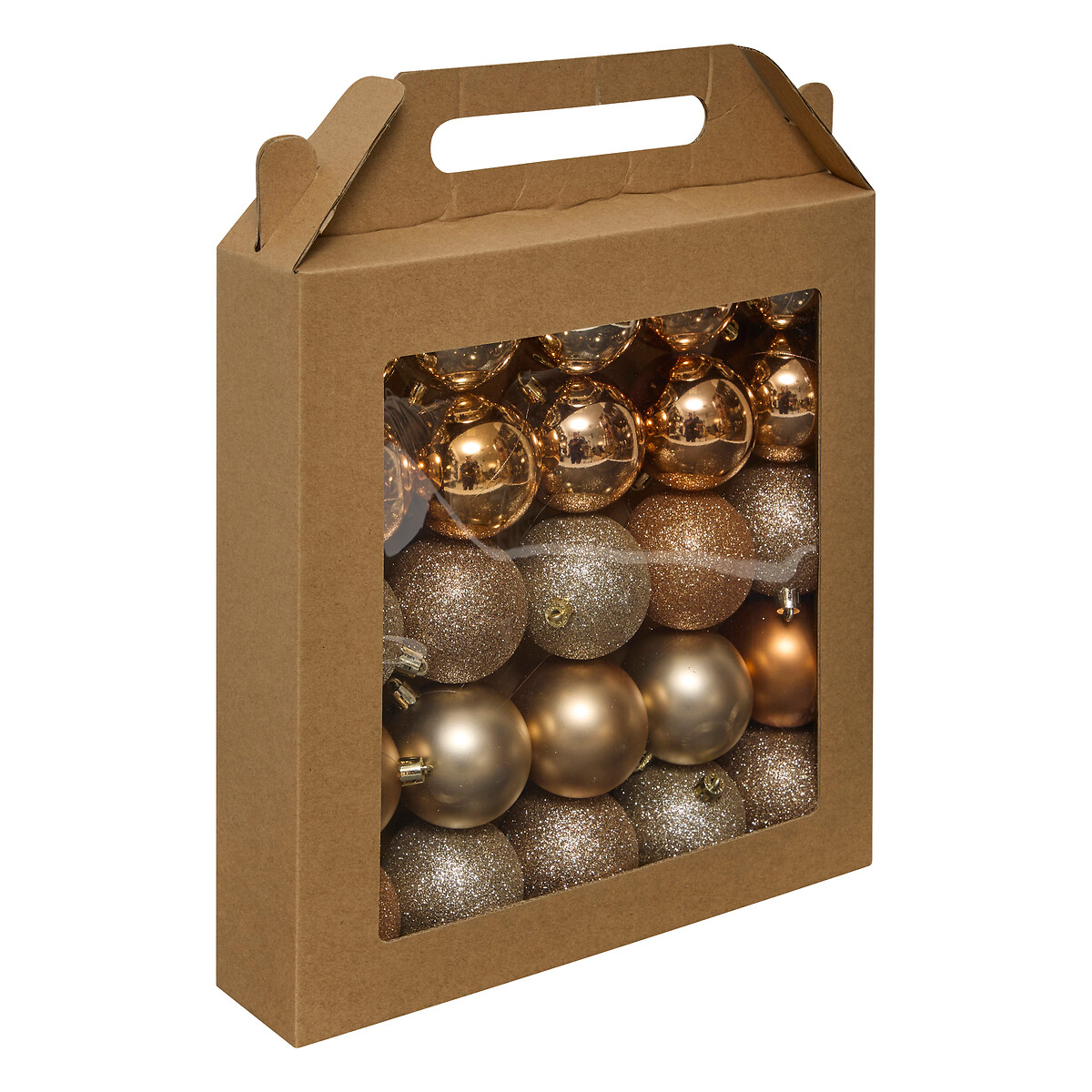 Conjunto 25 bolas de natal champanhe 6cm