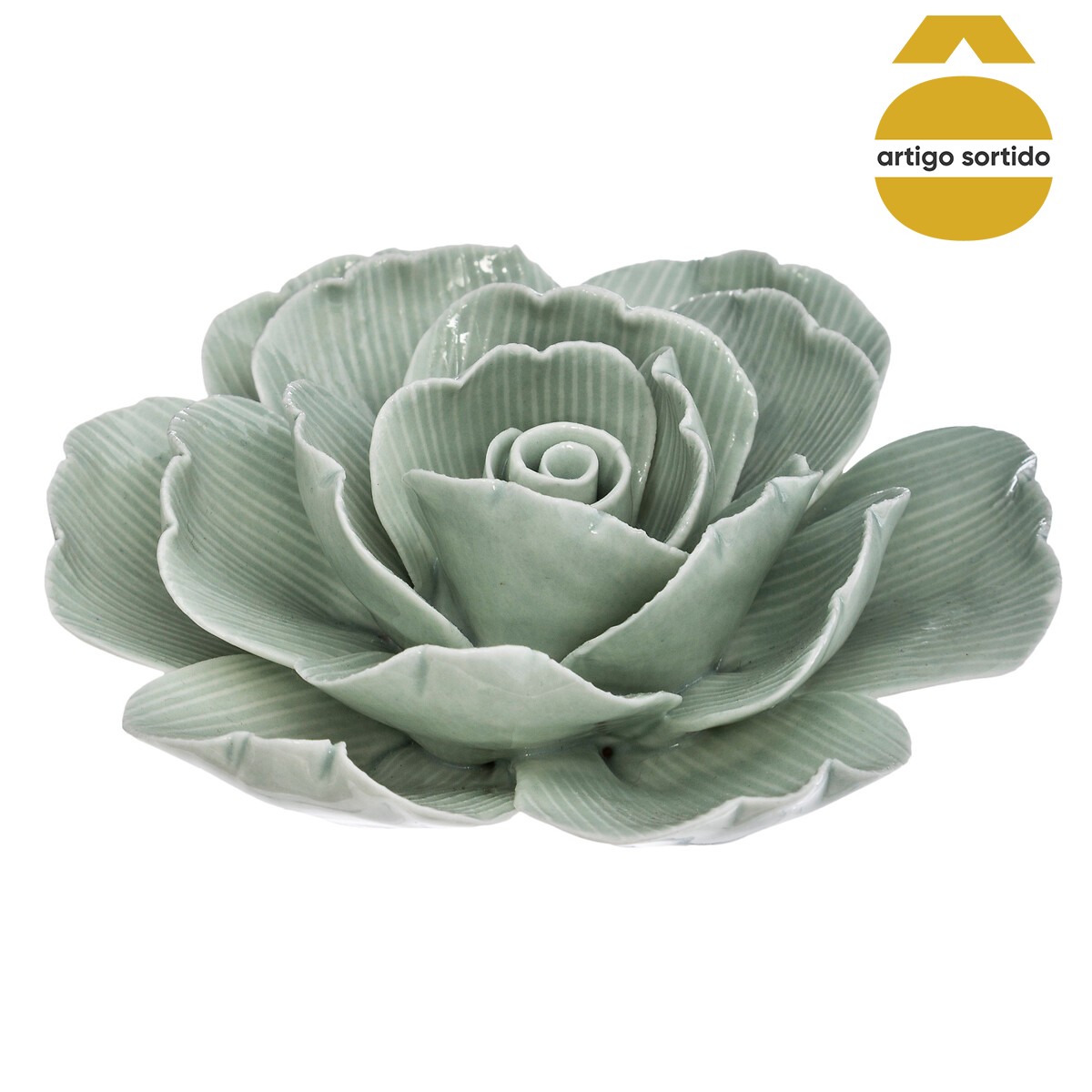 Flor decorativa em cerâmica