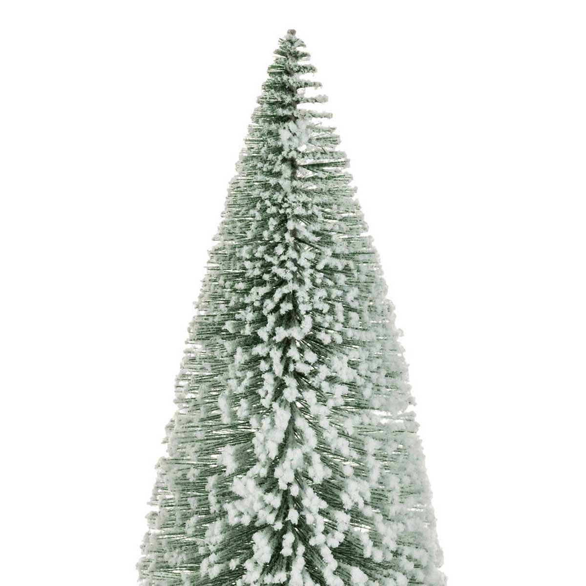 &Aacute;rvore de natal decorativa verde com neve 25cm