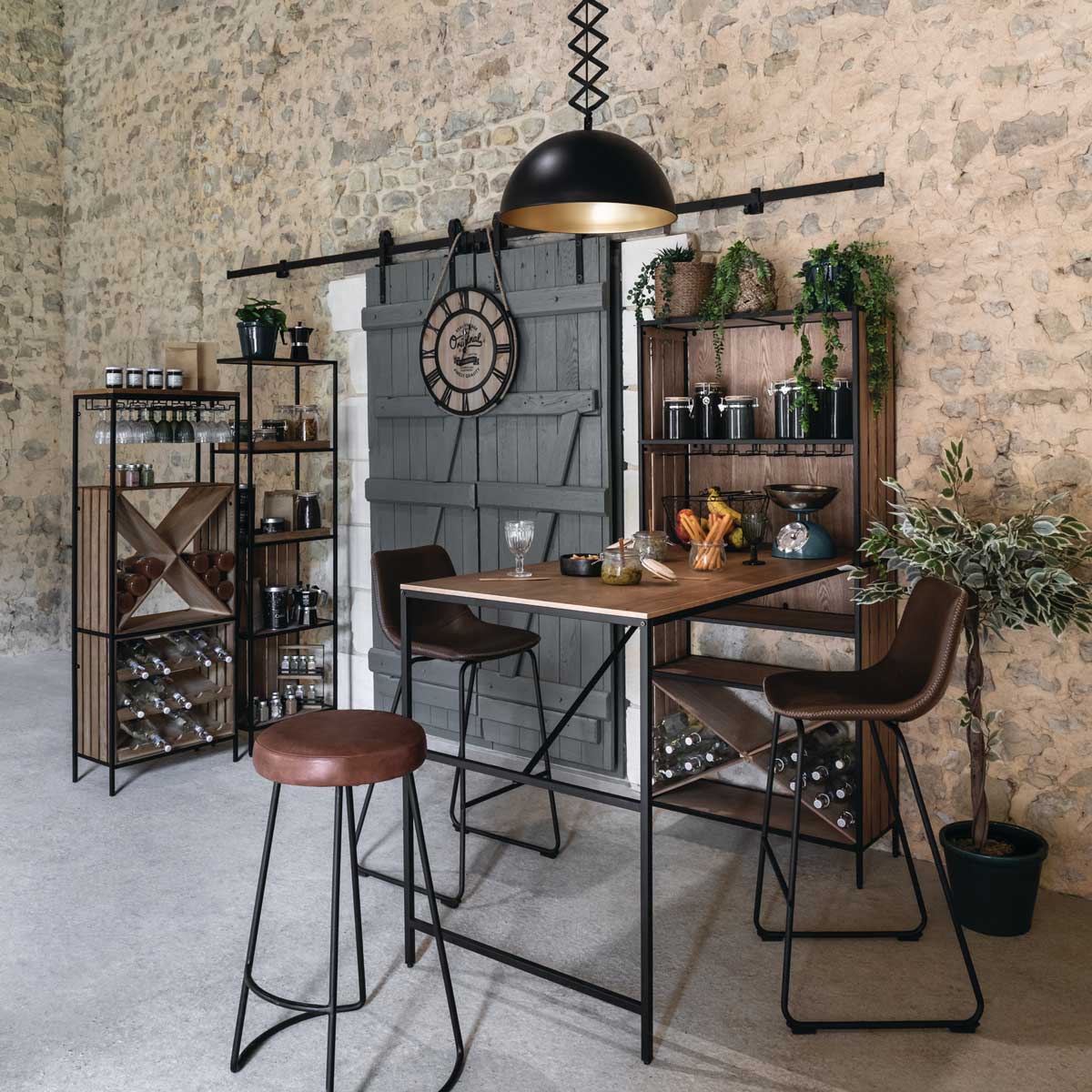 M&oacute;vel de bar BAKOS com garrafeira 160cm