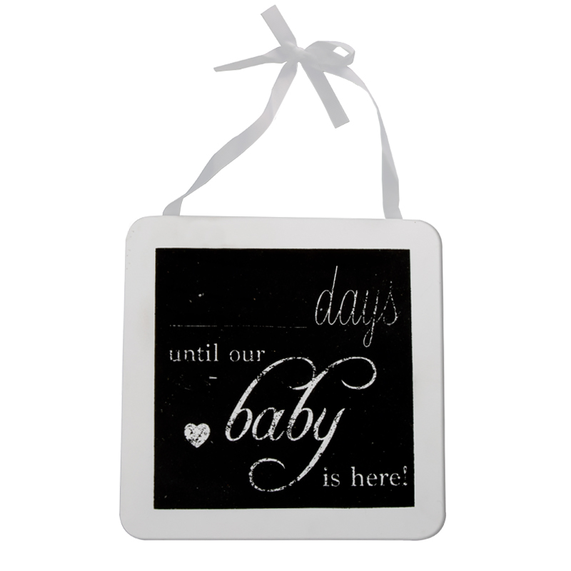 Placa COUNTIG DAYS branca 33,2x20cm,  Placa COUNTIG DAYS branca 33,2x20cm