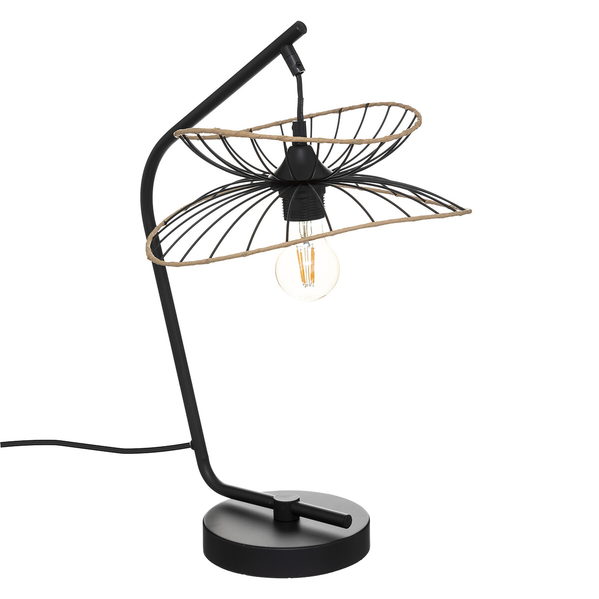 Candeeiro de mesa alara preto 50cm