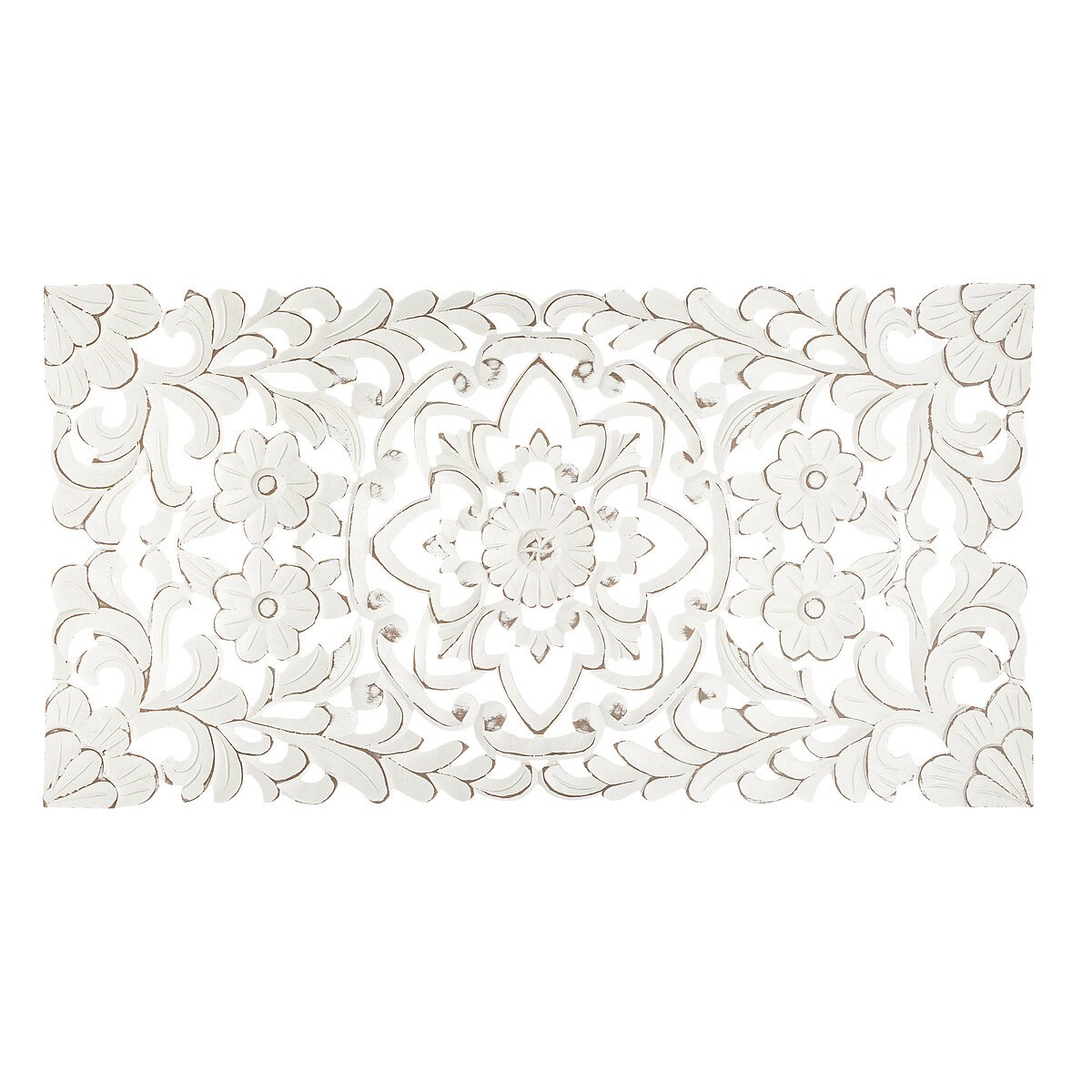 Painel decorativo FANNY branco esculpida em mdf 45x85cm