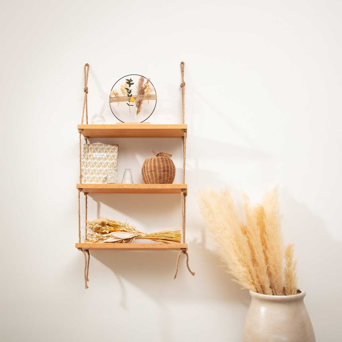 Estante suspensa em madeira LOUR,  Estante suspensa em madeira LOUR