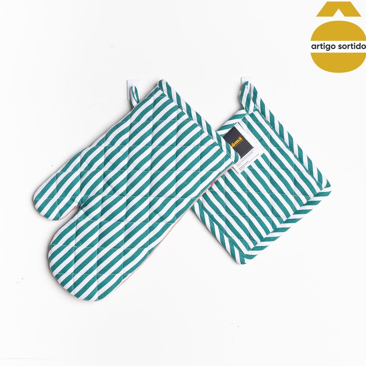 Conjunto de pega e luva de cozinha MALAKITE