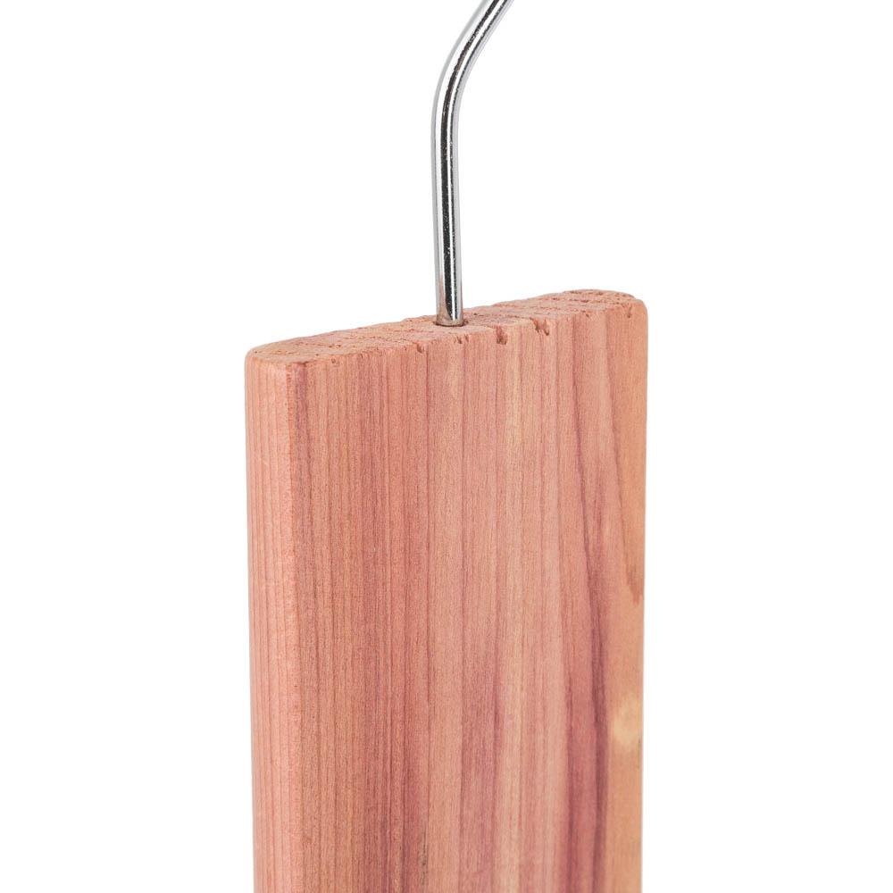 Conjunto de 2 cabides em madeira cedro anti tra&ccedil;a