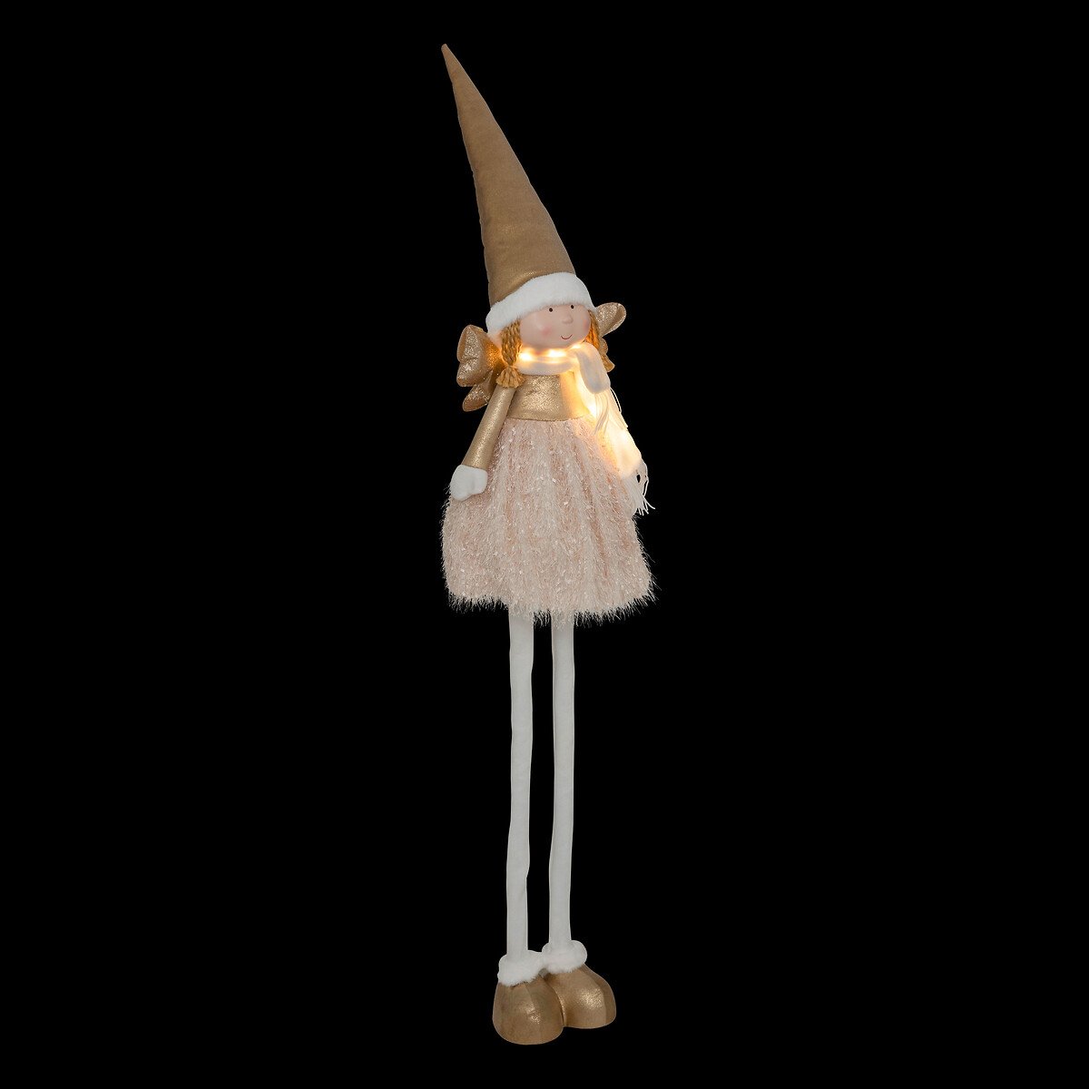 Figura de fada rose com gorro extensível 150cm,  Figura de fada rose com gorro extensível 150cm