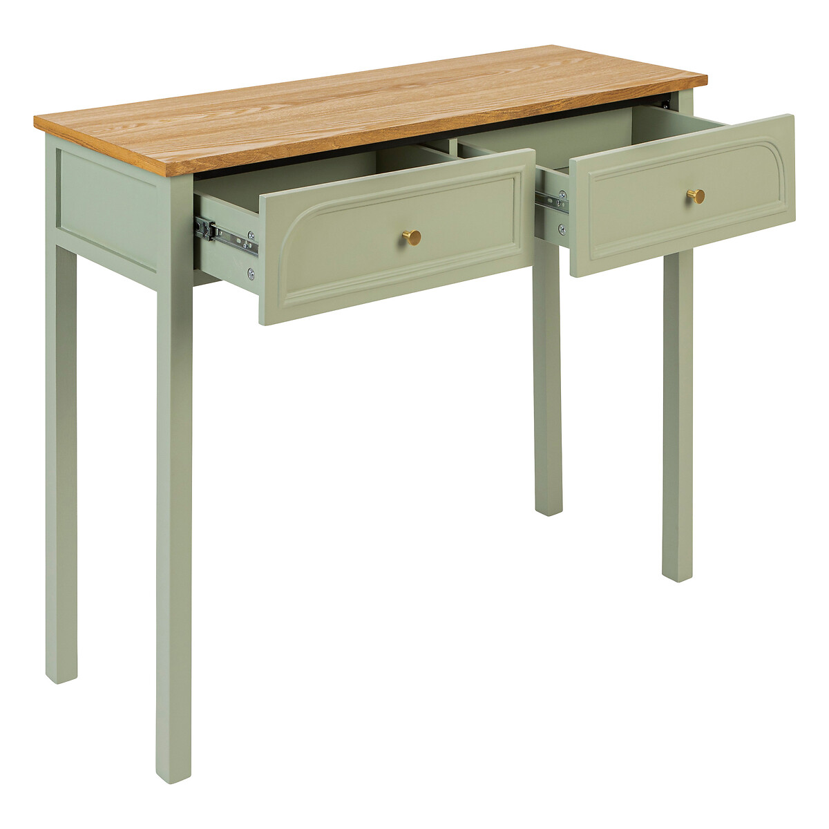 Consola MOHEA com 2 gavetas verde
