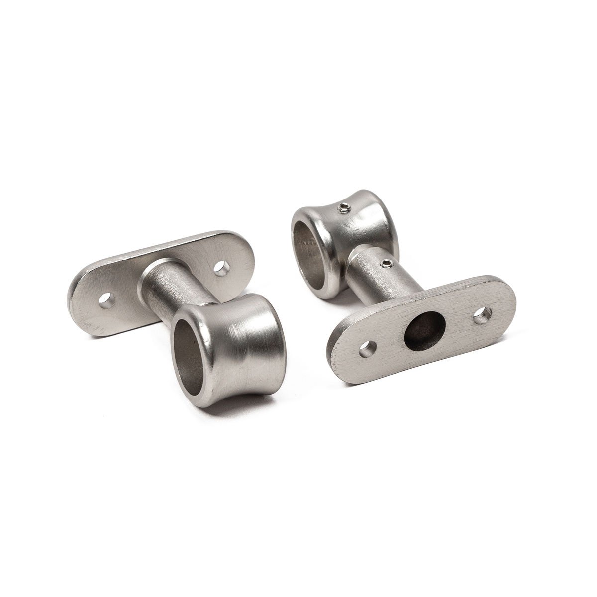 Conjunto 2 suportes simples prata 50mm