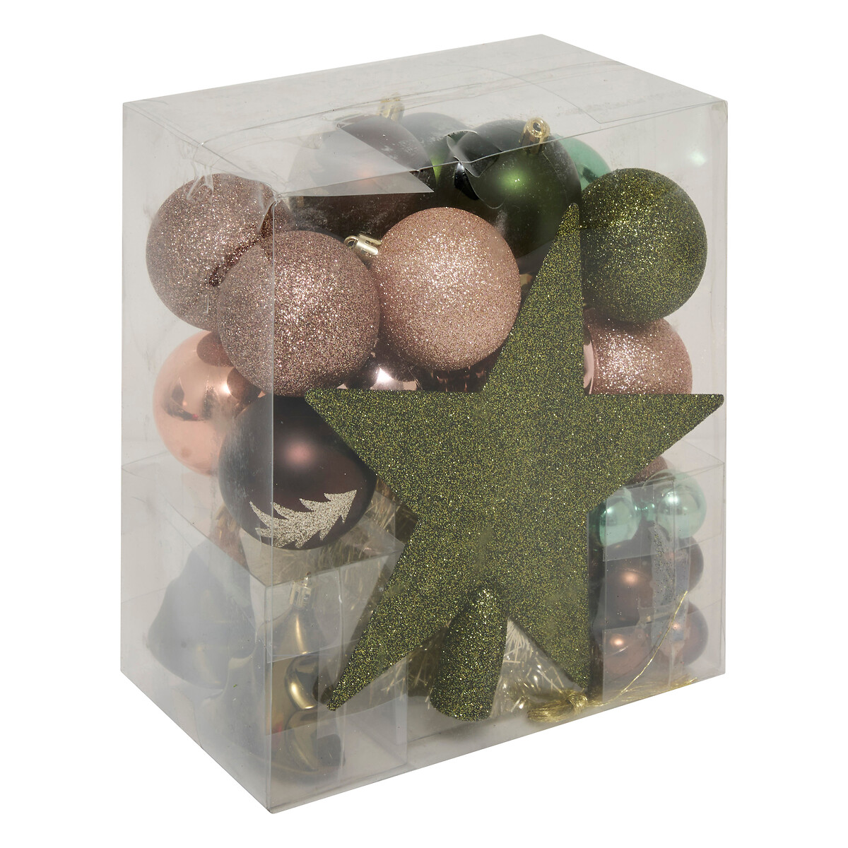 Conjunto de 44 pe&ccedil;as para decora&ccedil;&atilde;o &aacute;rvore