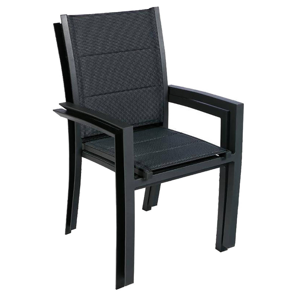 Cadeira com bra&ccedil;os ALLURE cinza graphite