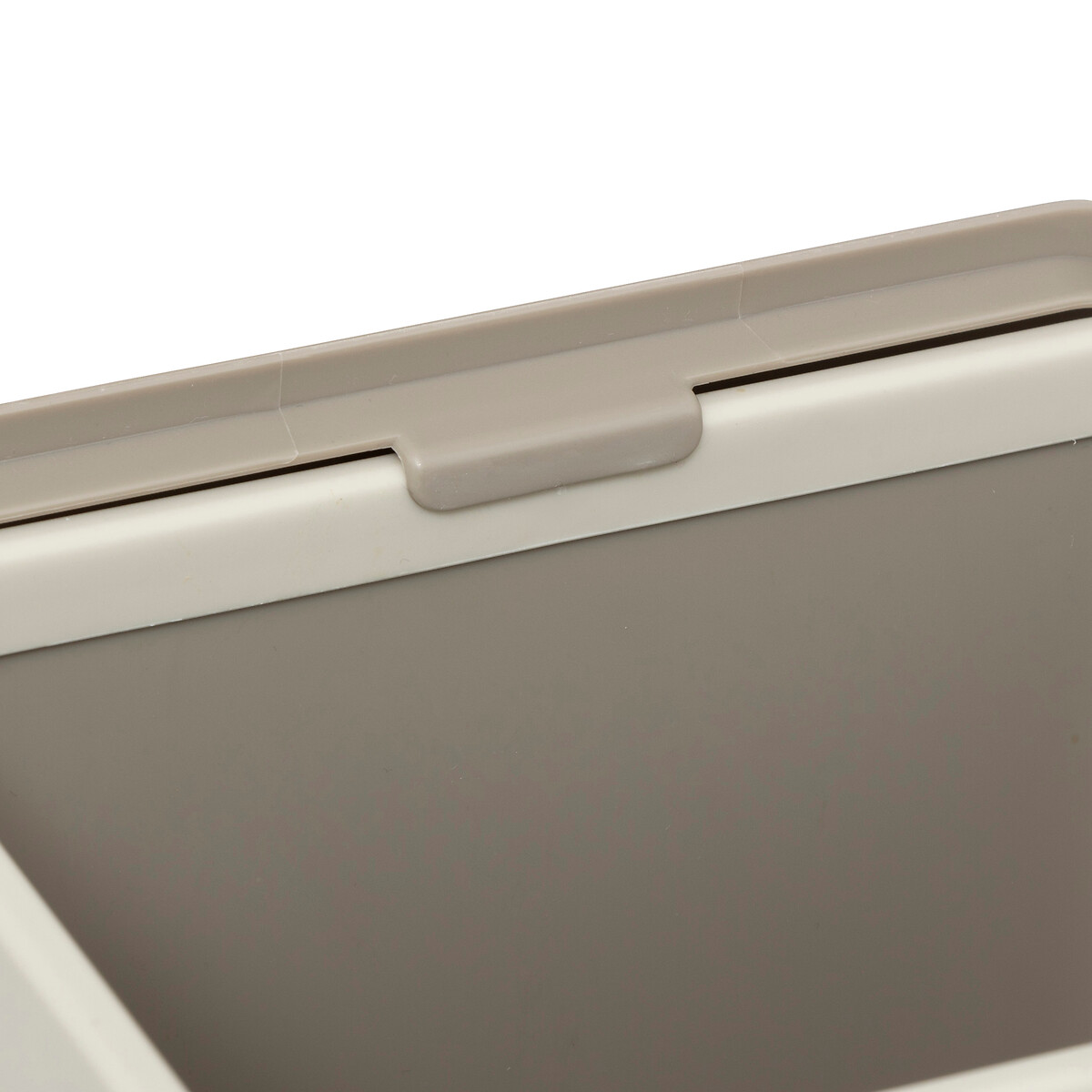 Balde do lixo com suporte bege 5l