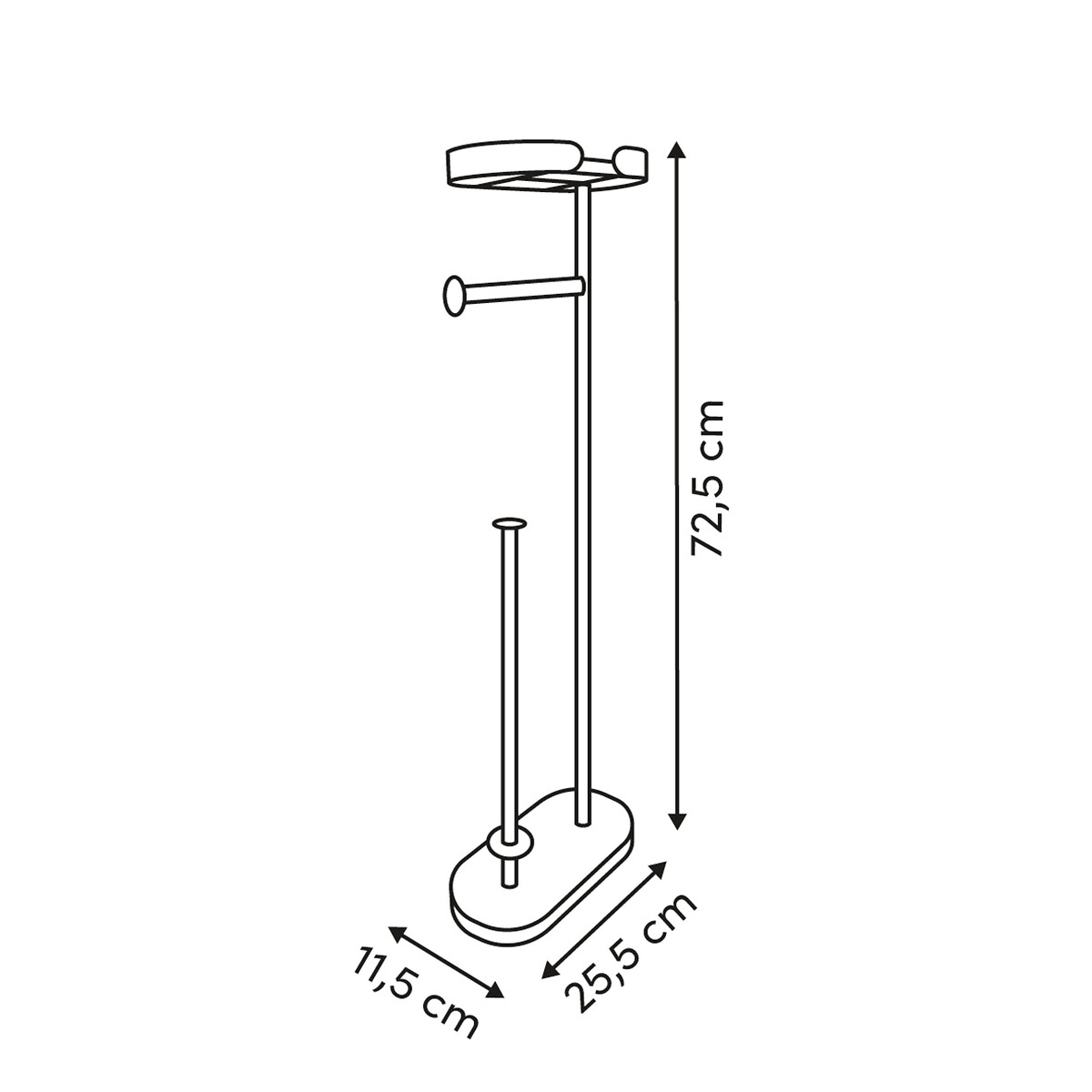 Porta rolos wc ARGILEO bege 