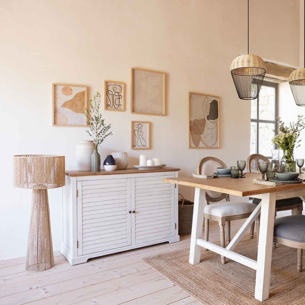 Candeeiro de pé ADRIA bege 97cm