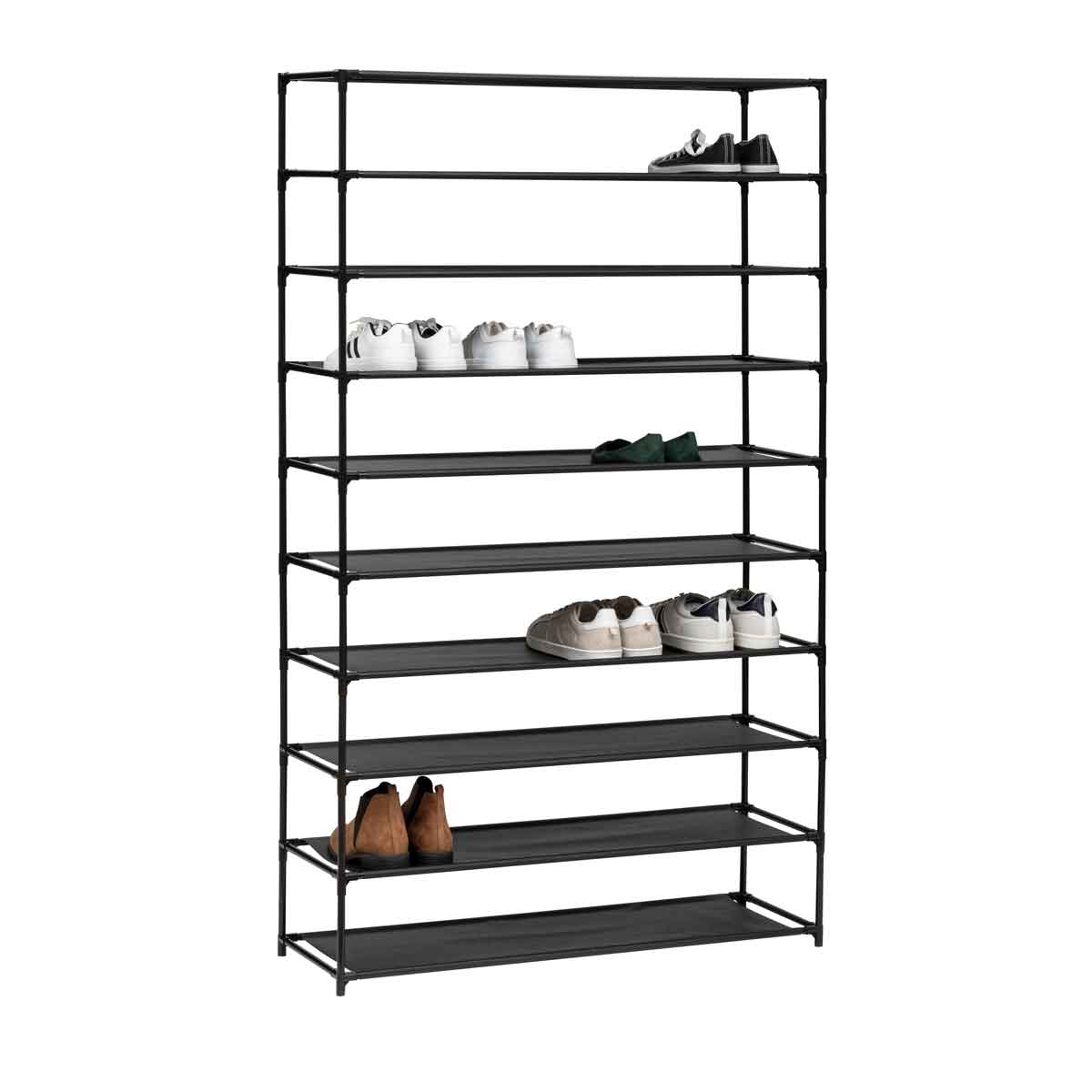 Sapateira ajustável cinza em metal com 10 níveis