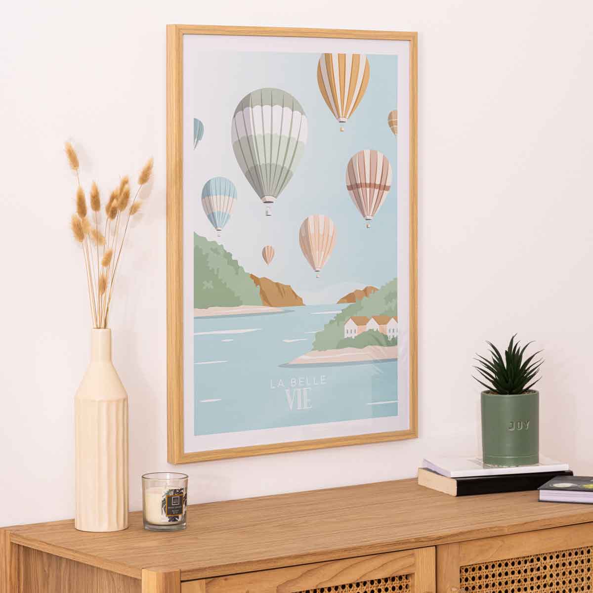 Quadro decorativo com balões CLAUDE 50x70cm