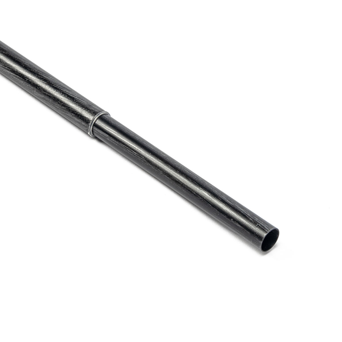 Tubo de ferro forjado extensível preto e prateado 185-350cm