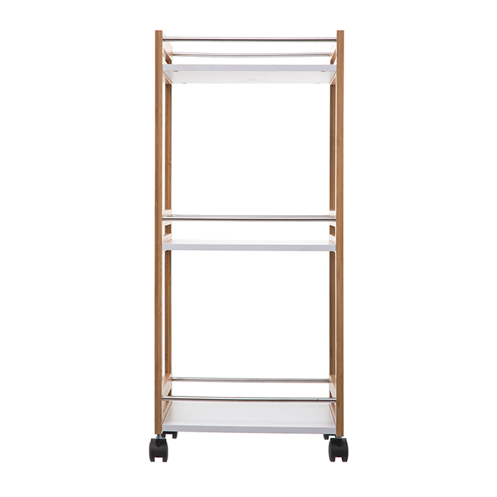 M&oacute;vel de apoio bambu com 3 prateleiras