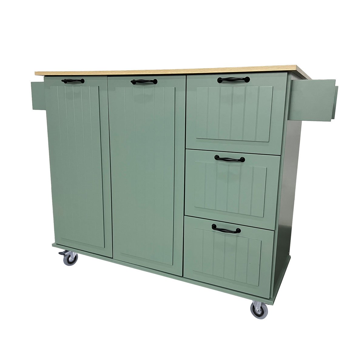 Ilha de cozinha DOMUS verde extens&iacute;vel