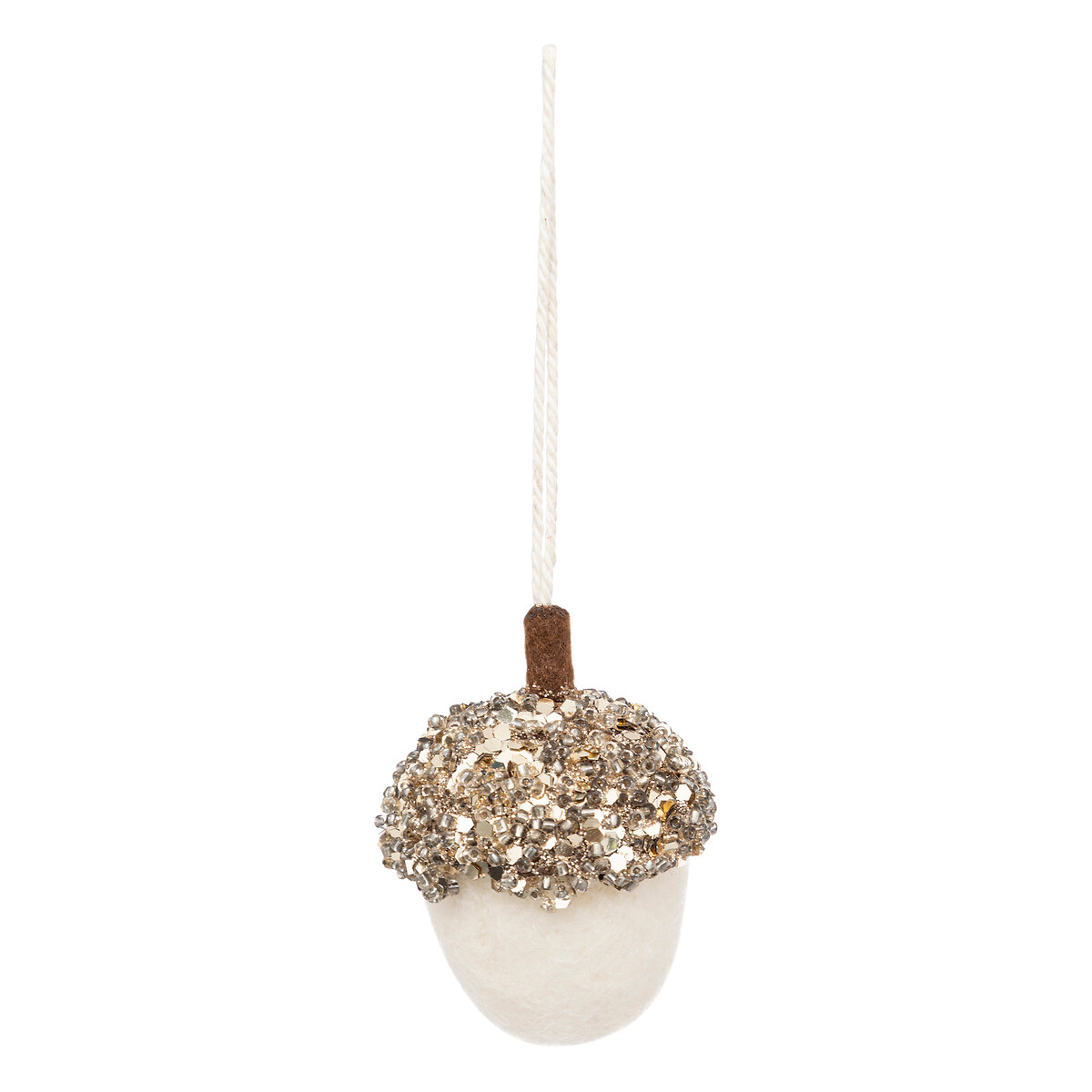 Bolota branca com glitter dourado