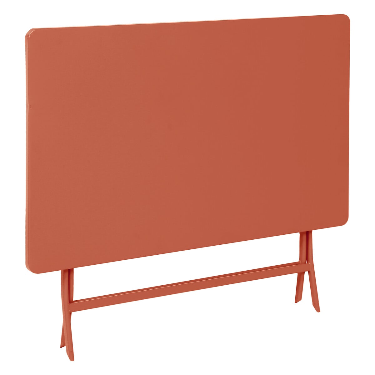 Mesa retangular dobr&aacute;vel para 4 pessoas GREENSBORO laranja em metal