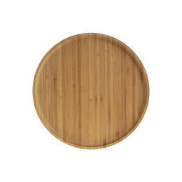 Prato raso natural em bambu 19,5cm