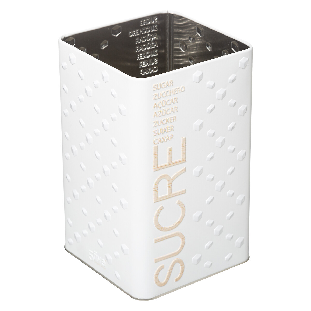 Caixa para açúcar em metal 1kg