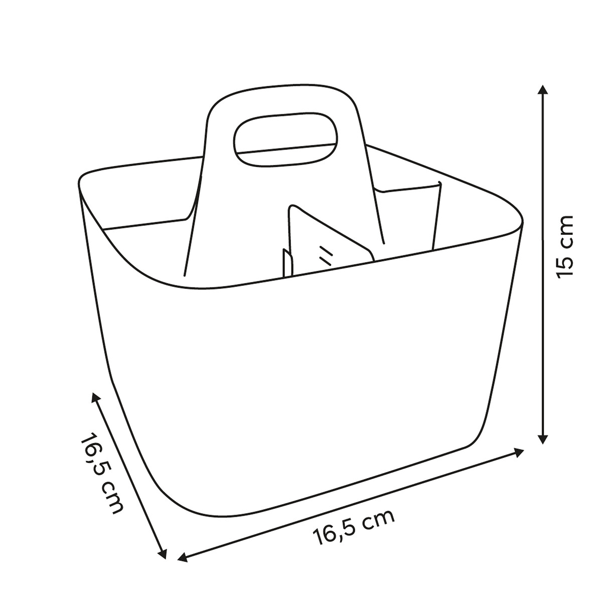 Porta utens&iacute;lios de 4 m&oacute;dulos POLY bege