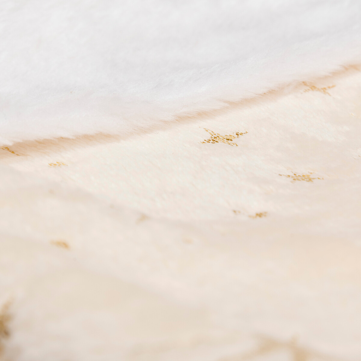 Bota de natal com estrelas marfim e dourado 45cm